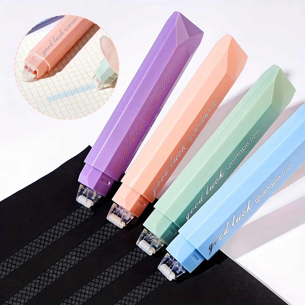 4-Pack Waterproof Glue Tape Rollers for Scrapbooking & Crafts