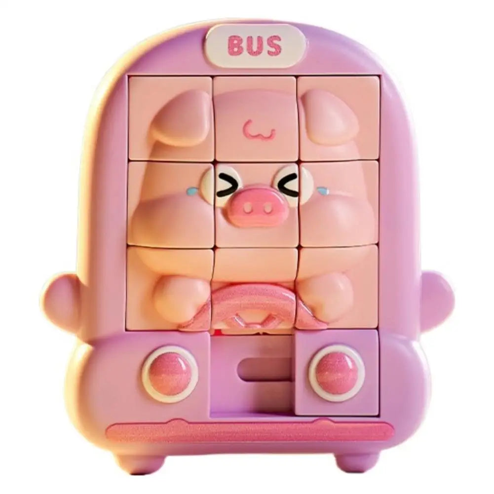 Sliding Puzzle Toy Animal Pattern Slide Block Game Portable