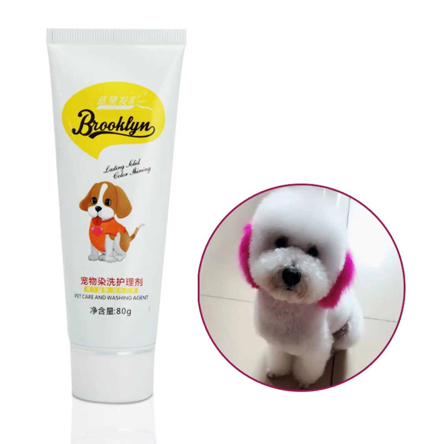 Dog Hair Dye Safely Grooming Lightweight Pet Care Professional Hair Dye Coloring Peaceful Pleasures Health and Wellness dark pink