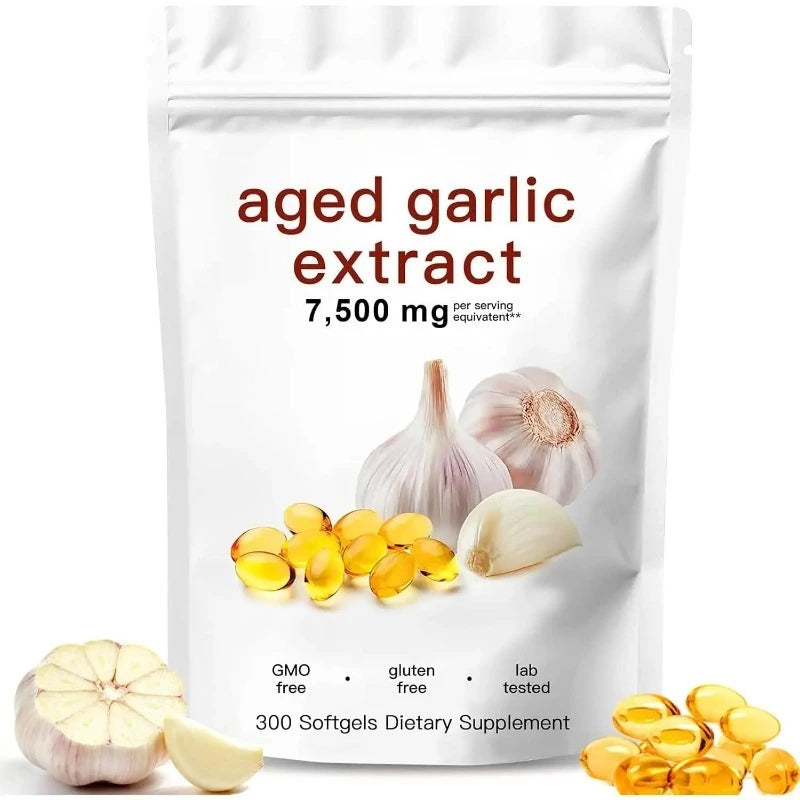 Aged Garlic Extract 300 Capsules – Odorless, Organic, Non-GMO