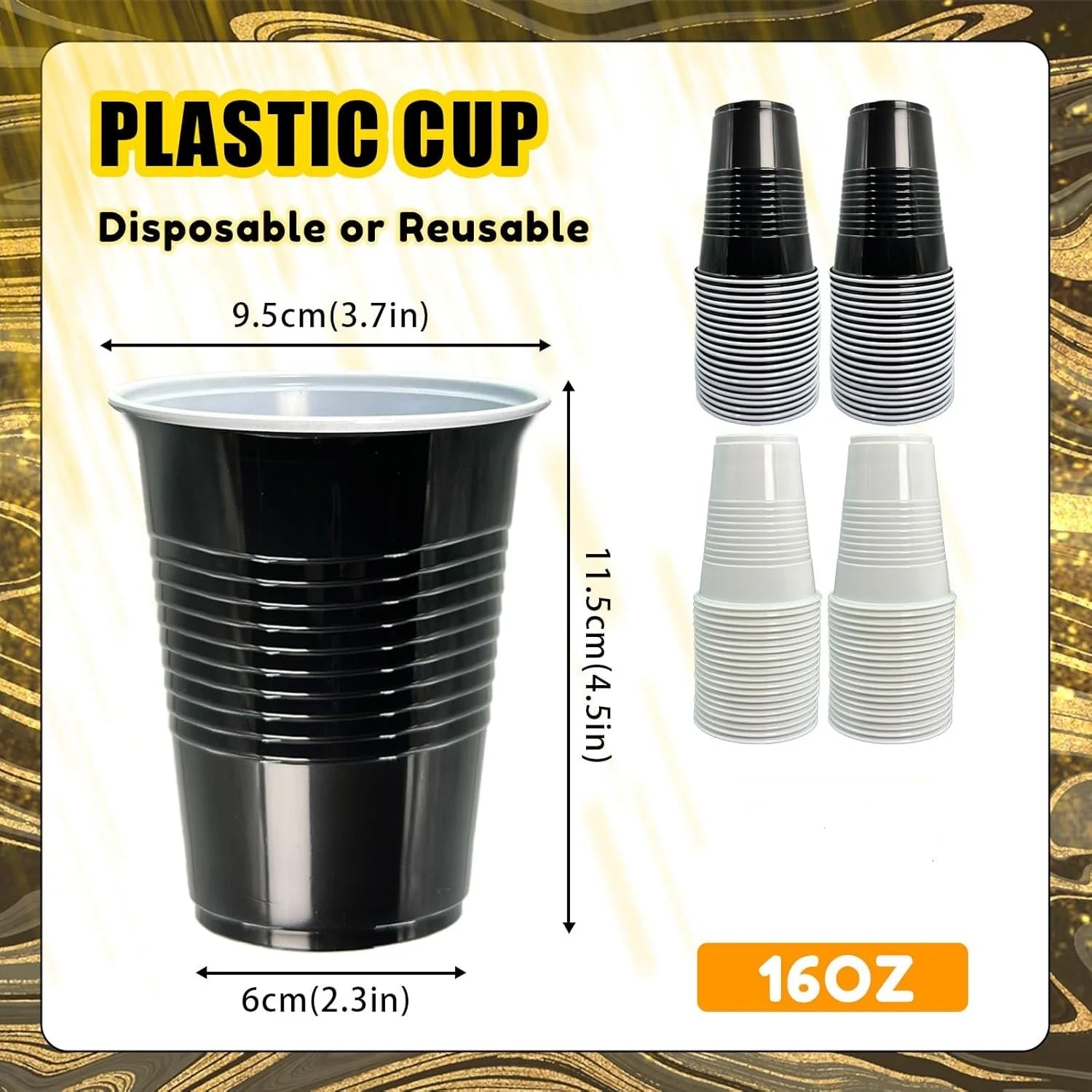 Multiple Plastic Cups, Disposable Cups, Party Cups, Suitable for Graduation Ceremonies, Beverages, Soda, Juice, Picnics. Peaceful Pleasures Health and Wellness 30PCS 2Colors 480 ml