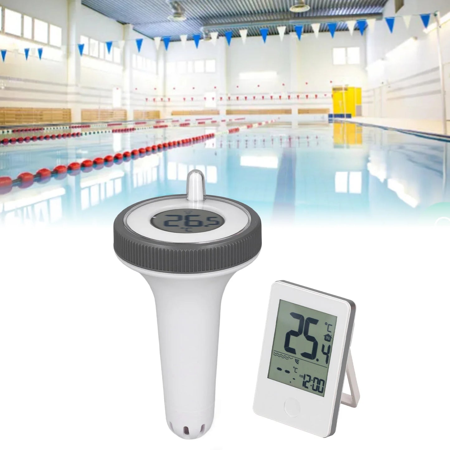 Wireless Swimming Pool Thermometer LCD Display 0 1 Accuracy