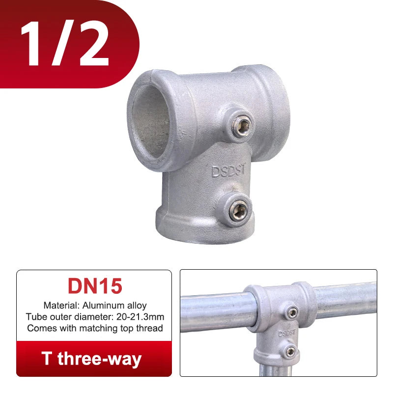 3D Fitting Connection FastenerAluminum Alloy Connector Elbow Tee Base Flat 20/25mm Steel Tube Shelf Parts Peaceful Pleasures Health and Wellness 02