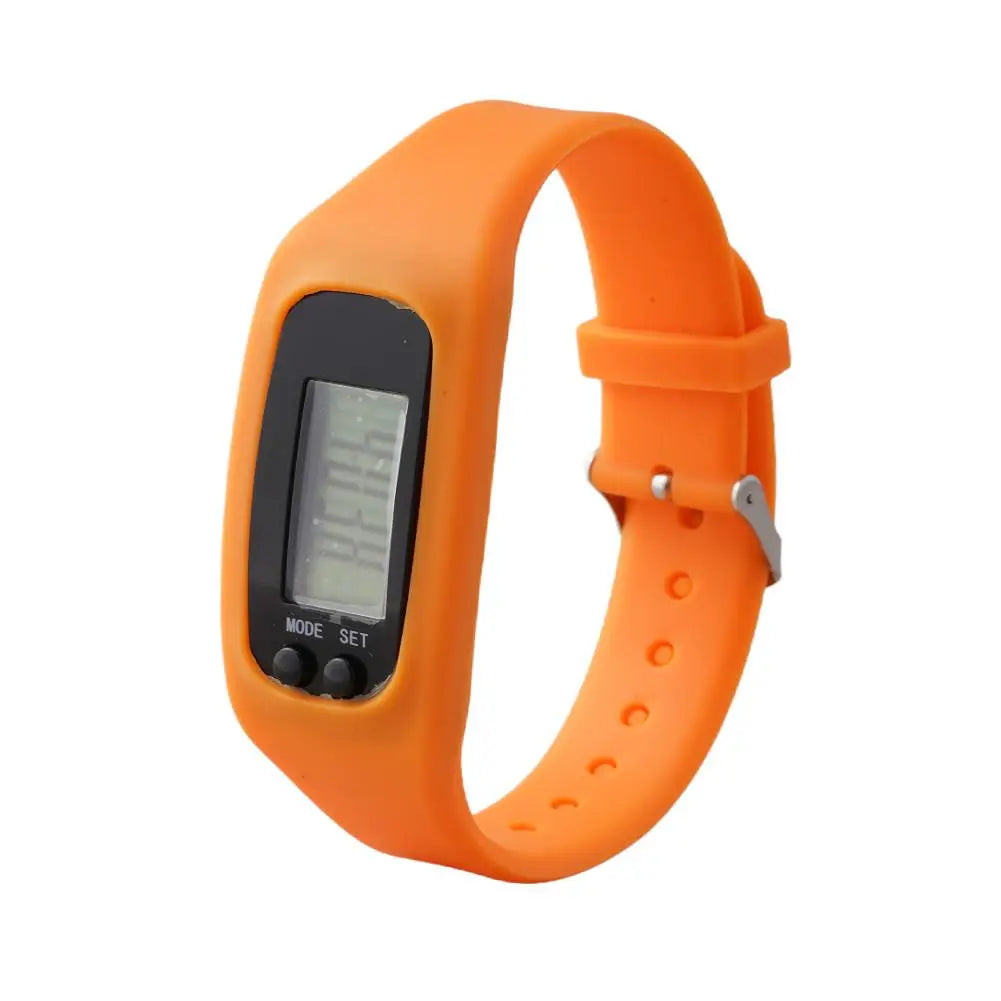 Silicone Pedometer Step Counter Watch – Digital LED Fitness Tracker Bracelet Peaceful Pleasures Health and Wellness D