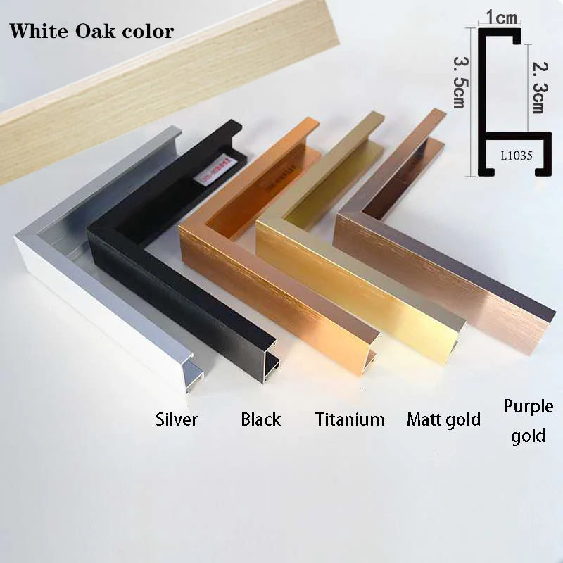Aluminum Metal Modern Oil Paintings Frame, Floating and Wood Frame,Metal Canvas Prints, Painting Bars for Wall Art, DIY Peaceful Pleasures Health and Wellness