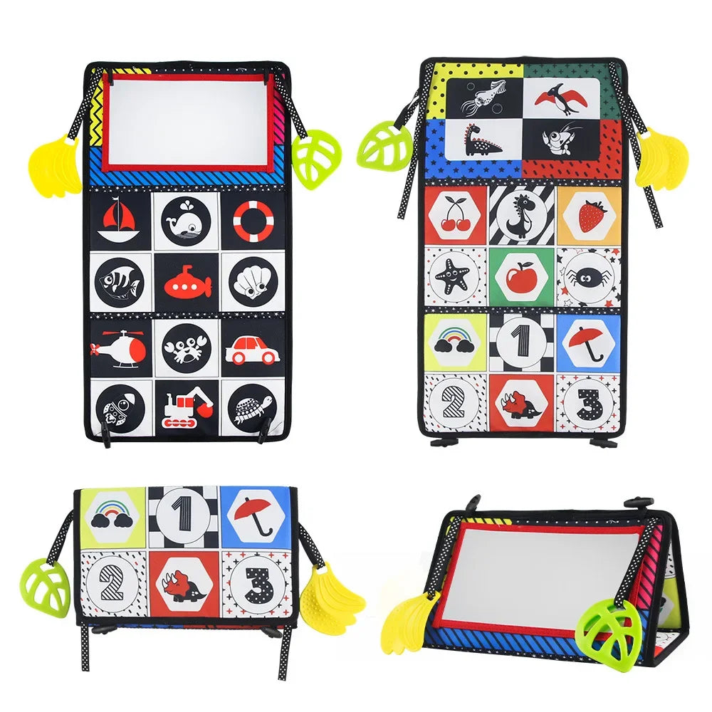 Baby Cloth Book Soft Distorting Mirror Montessori Toy Cartoon
