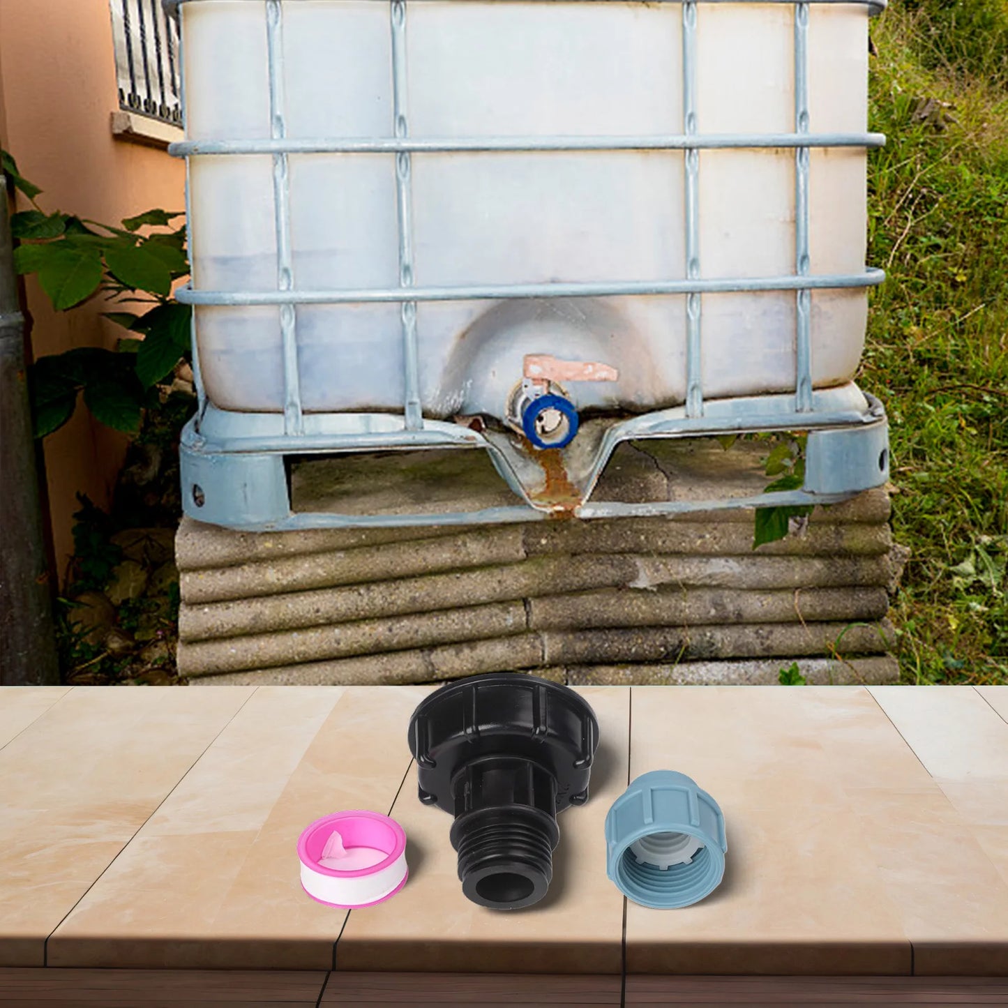 Plastic Bucket-connector Garden Pipe Connector Straight Head Outlet