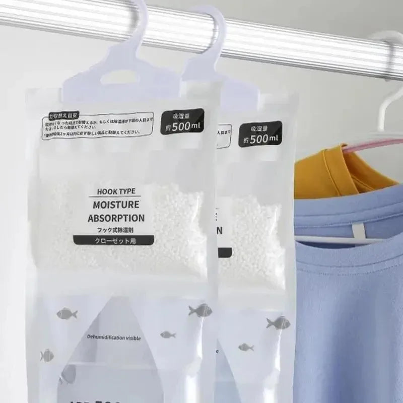 5/10Pcs Moisture Absorber Hanging Drying Clothes Dehumidifier Wardrobe Dehumidifier Dry Bag Desiccant Moisture Absorption Peaceful Pleasures Health and Wellness