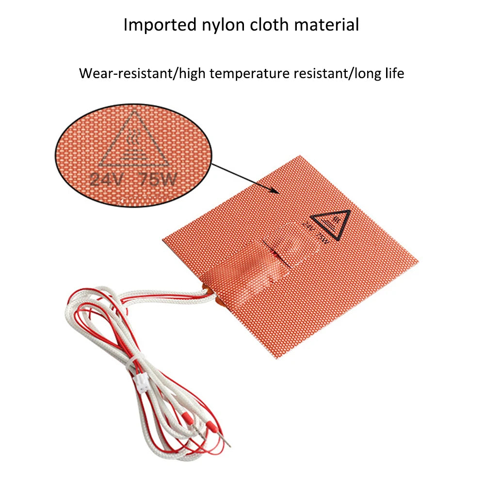 100*100mm 24V 75W Imported Material Heat Bed Heating Pad for VONON0.1/0.2 3D Printer Accessories Peaceful Pleasures Health and Wellness