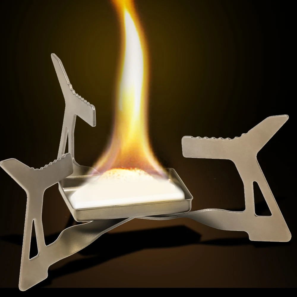 Lixada Ultralight Titanium Alcohol Stove Folding Camping Portable