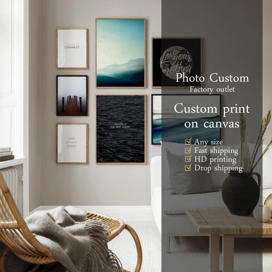 Custom Photo Canvas Print | Personalized Wall Art Any Size Custom Canvas Print Peaceful Pleasures Health and Wellness