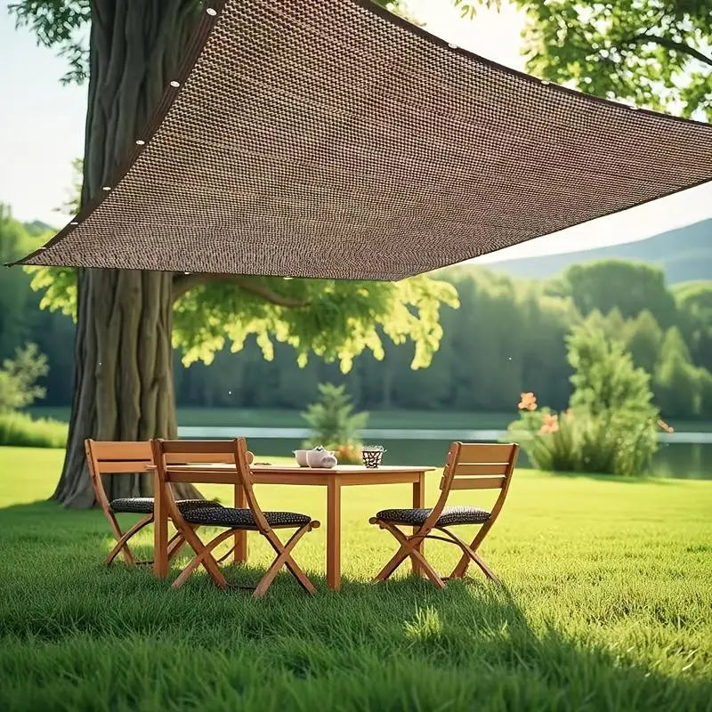 Coffee Sun Shade Sail Net – UV Protection for Patio & Garden