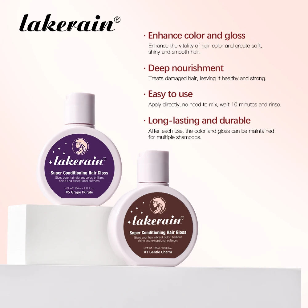 Super Conditioning Hair Gloss Enhance Color Luster Nourishing Repairing Long-lasting Color Hair Tinted Moisturizer No Need Mix Peaceful Pleasures Health and Wellness