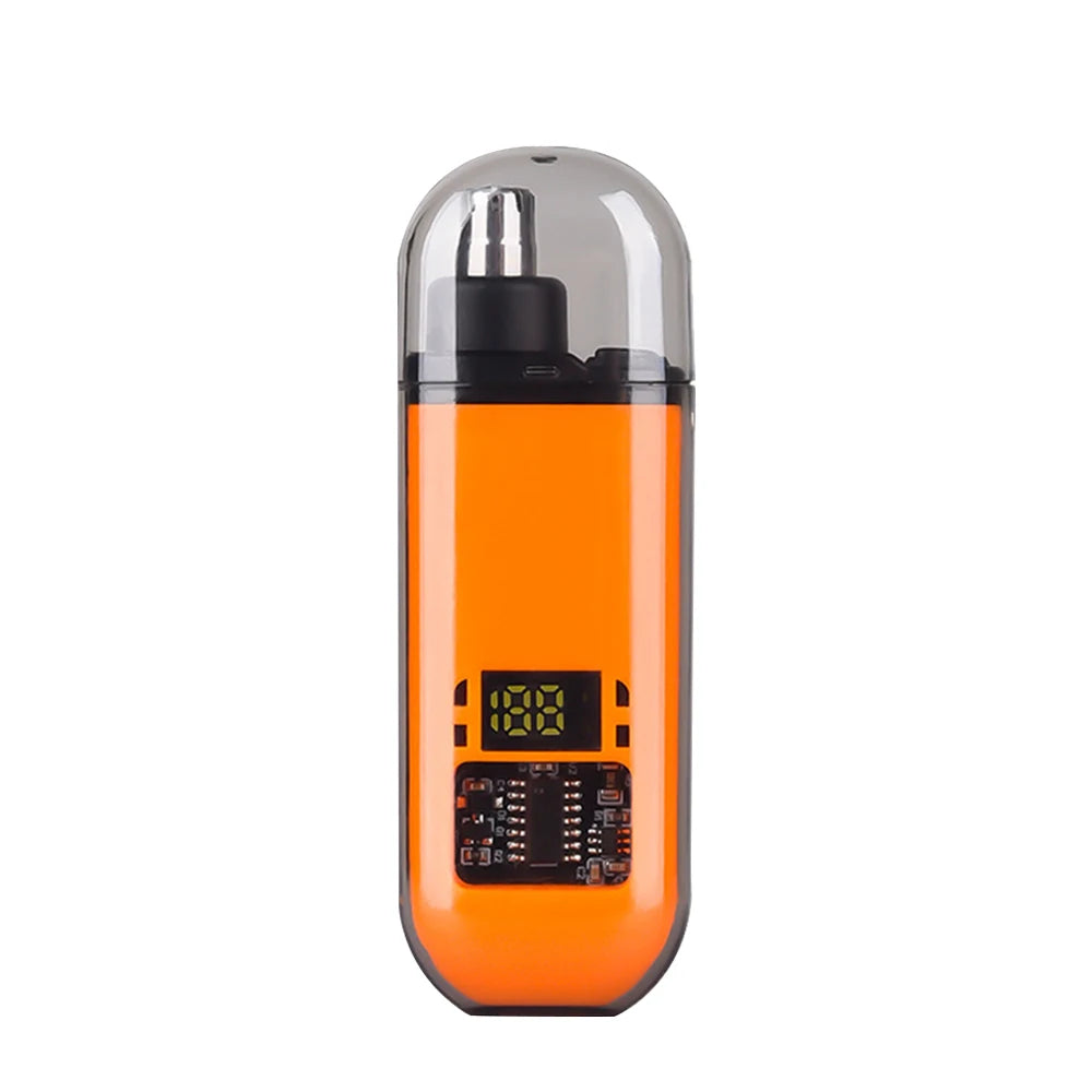 Nose Hair Trimmer Mini Electric Nose Hair Remover for Men USB Rechargeable Trimmer for Nose and Ears Portable Nose Hair Removal Peaceful Pleasures Health and Wellness Orange