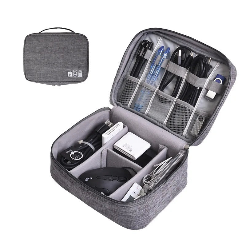 Cable Management Organizer Cable Winder Digital Product Storage Bag Phone Cord Protector Zipper Pouch Case Accessories Supplies Peaceful Pleasures Health and Wellness