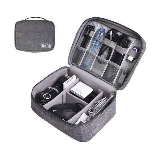 Cable Management Organizer Cable Winder Digital Product Storage Bag Phone Cord Protector Zipper Pouch Case Accessories Supplies Peaceful Pleasures Health and Wellness