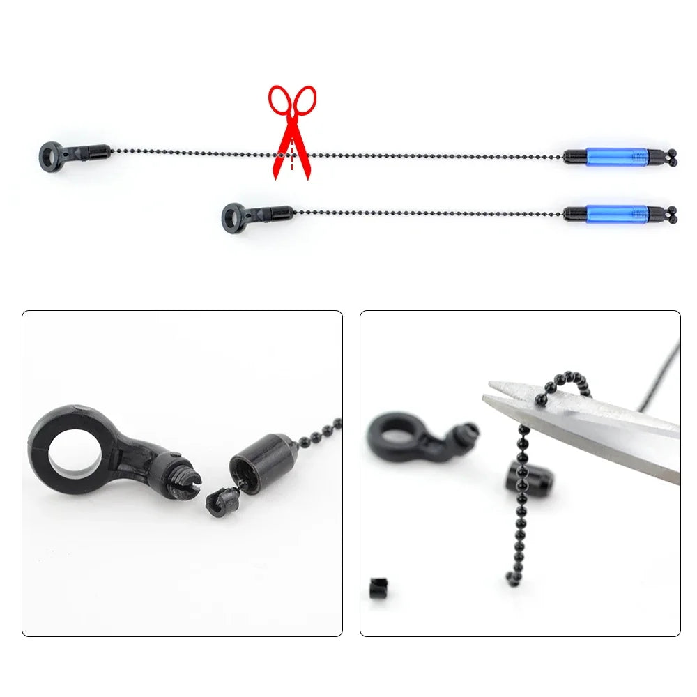 Durable Carp Fishing Swinger Hanger, Soft Chain Swing Device with Bite Alarm Connector, Angling Tackle Accessories Peaceful Pleasures Health and Wellness