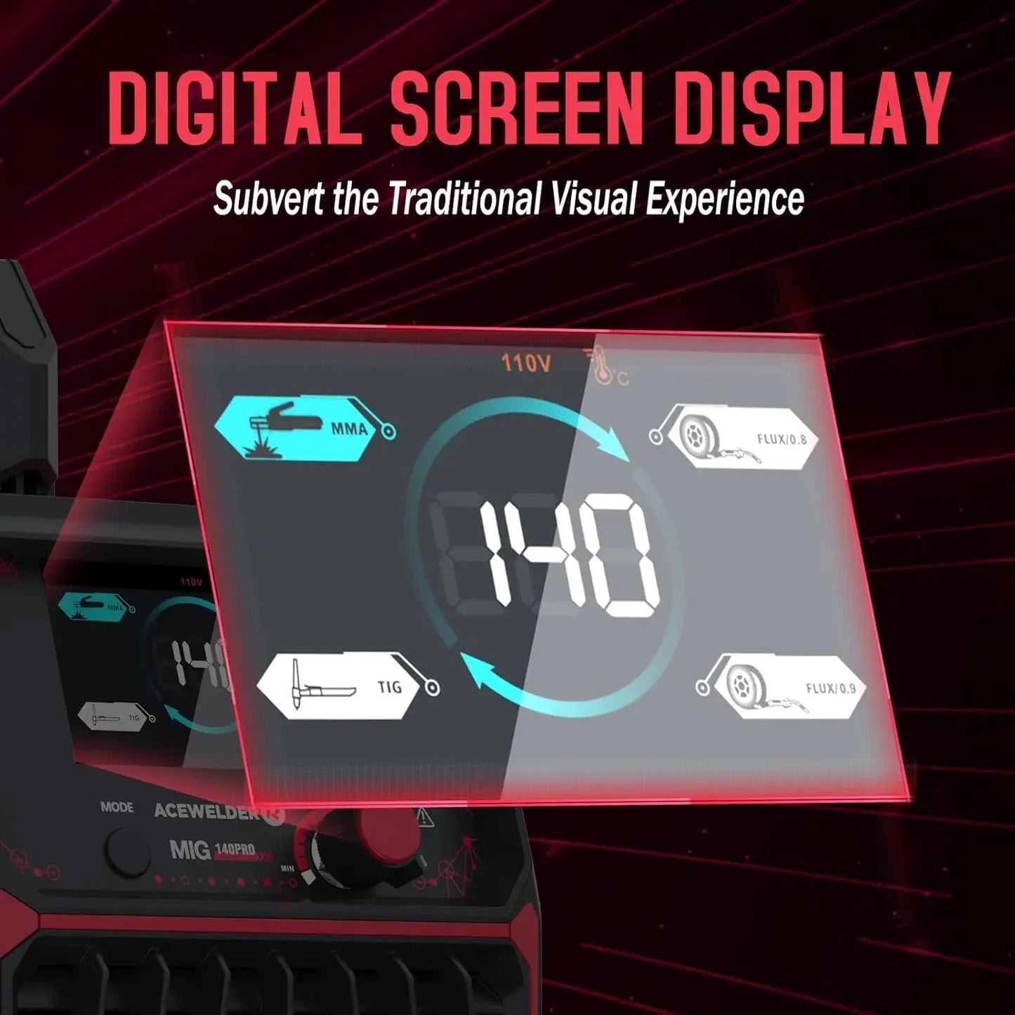 140A Portable Welder – 3-in-1 MIG/TIG/Stick with LED Display Peaceful Pleasures Health and Wellness