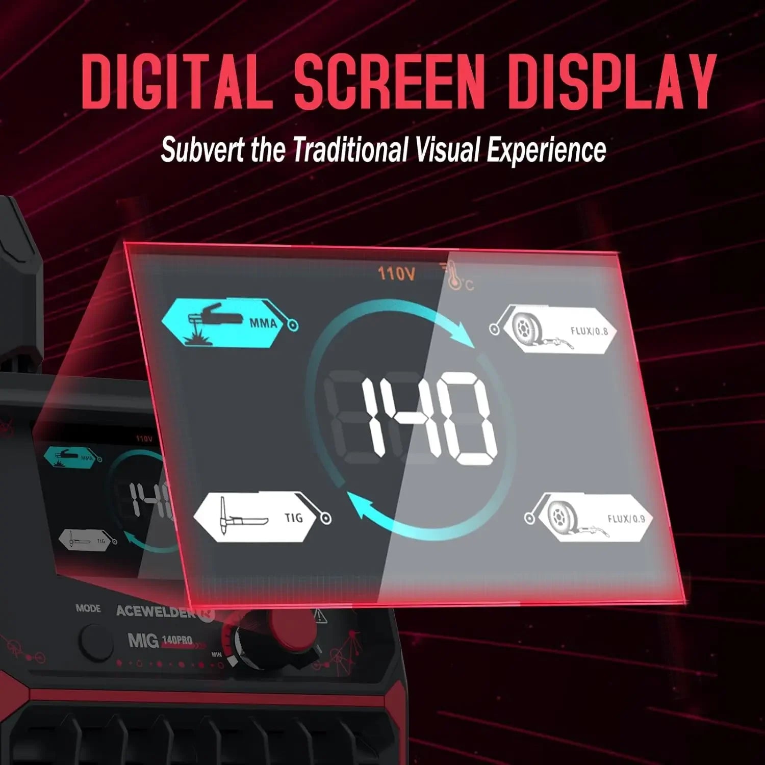 140A Portable Welder – 3-in-1 MIG/TIG/Stick with LED Display Peaceful Pleasures Health and Wellness