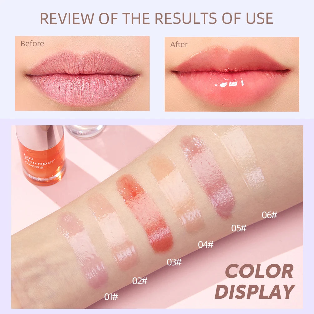 QIBEST Moisturizing Lip Gloss Set Long Lasting Not Sticky Natural Lip Tint Daily Makeup Lip Oil Primer Volume Lips Plumper Oil Peaceful Pleasures Health and Wellness