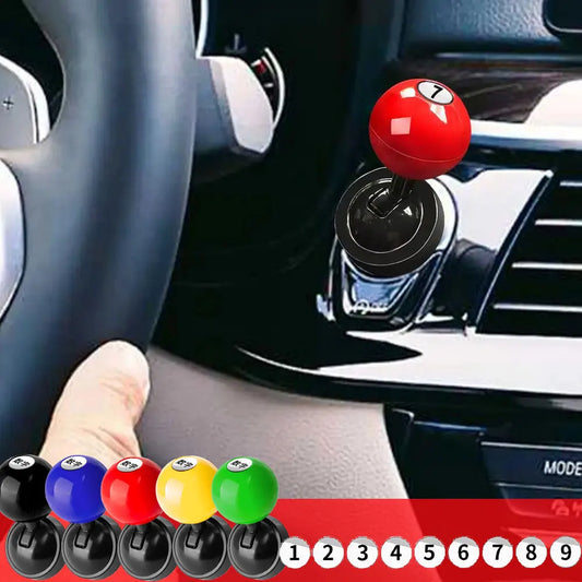 Lucky Number Billiard Ball Car Start Button Cover | DIY Decor Car Interior Accessory Oasis Select