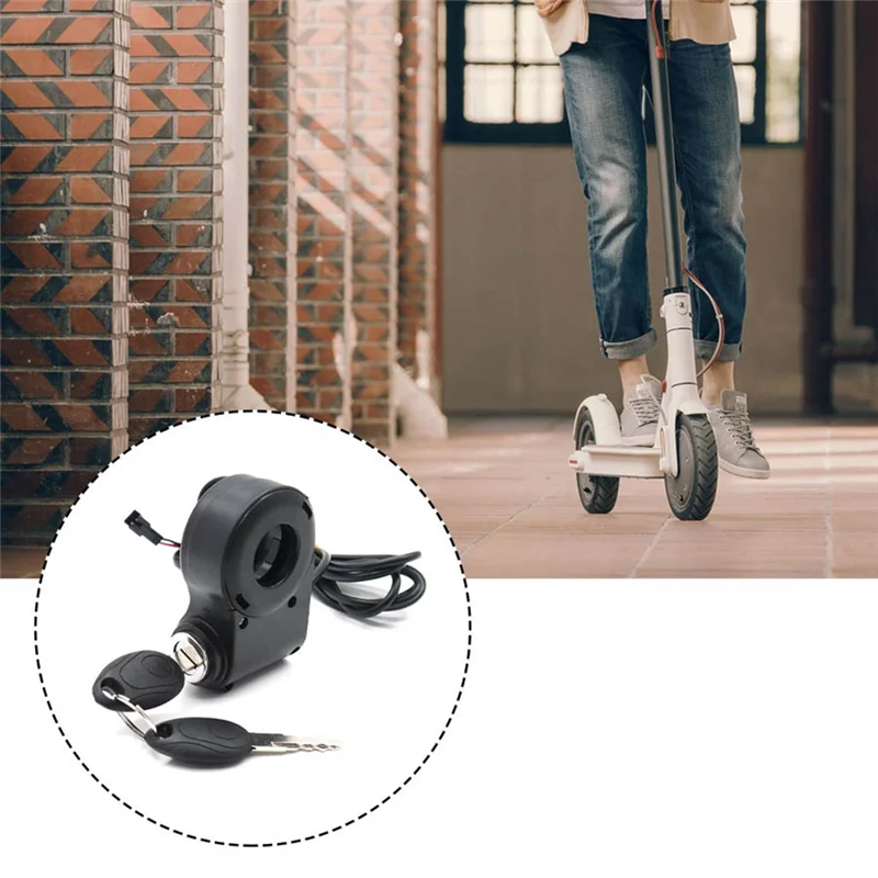E-Bike Lgnition Lock Key Thumb Throttle Switch Power for KUGOO M4 M5/Xiao Mi M365 Universal Electric Scooter Accessories Peaceful Pleasures Health and Wellness
