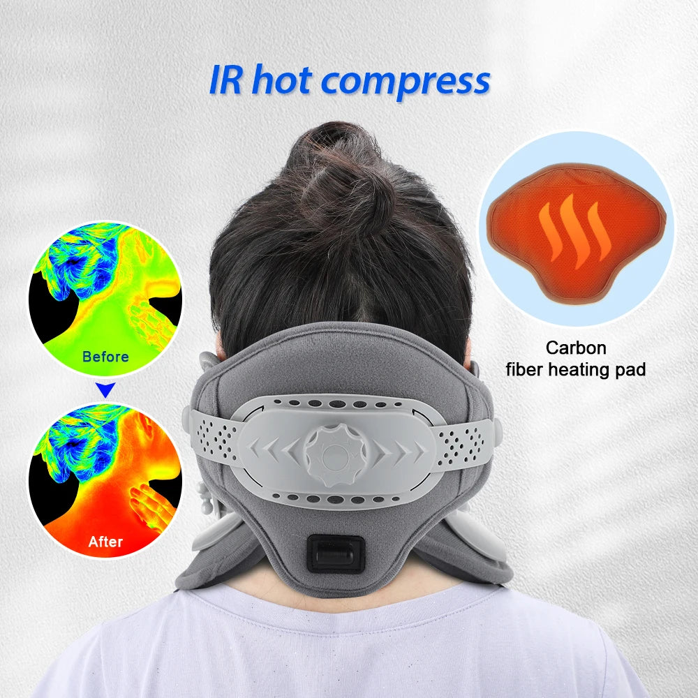 Cervical Neck Traction Device Chiropractic Tools Neck Stretcher Support Collar for Home Office Spine Neck Posture Braces Relief Peaceful Pleasures Health and Wellness