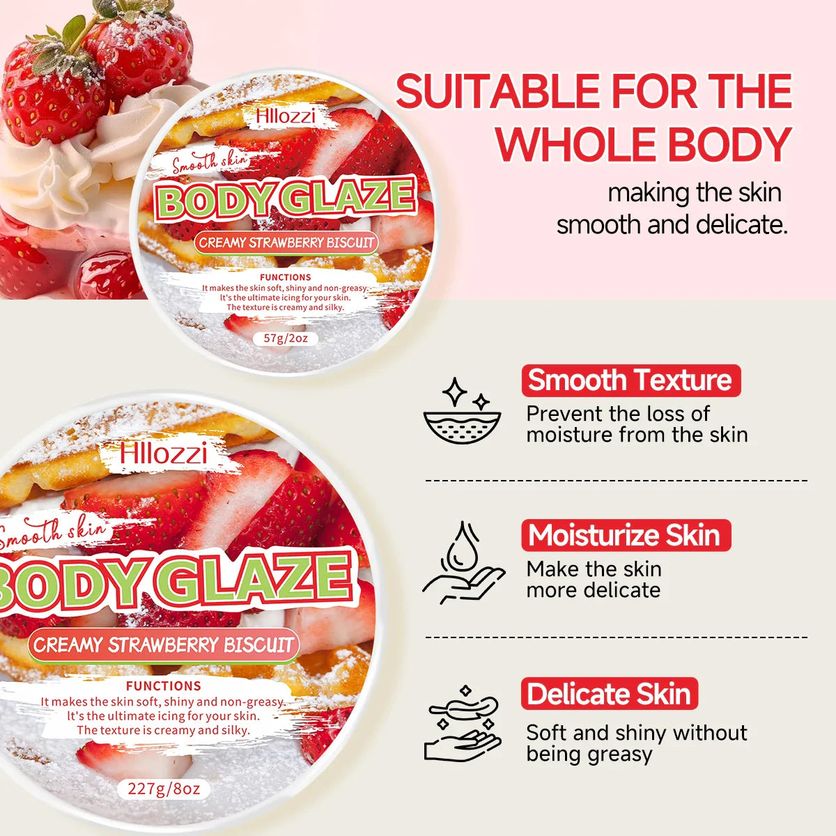 Body Glaze Moisturizing Cream – Brighten & Protect Skin 227g