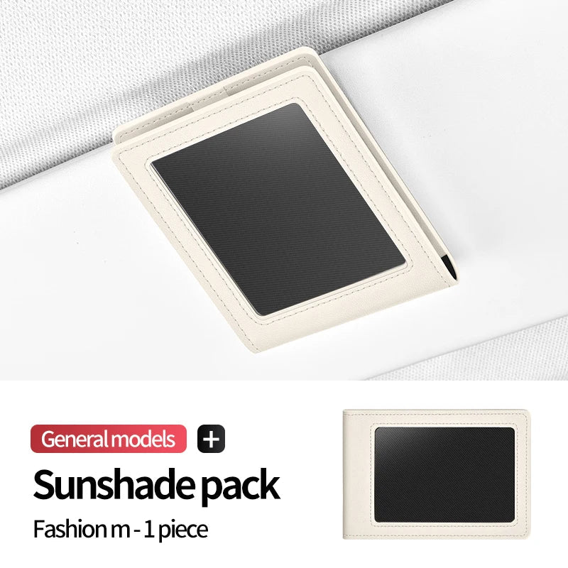 Car Sun Visor Card Holder – Leather Multi-Pocket Organizer