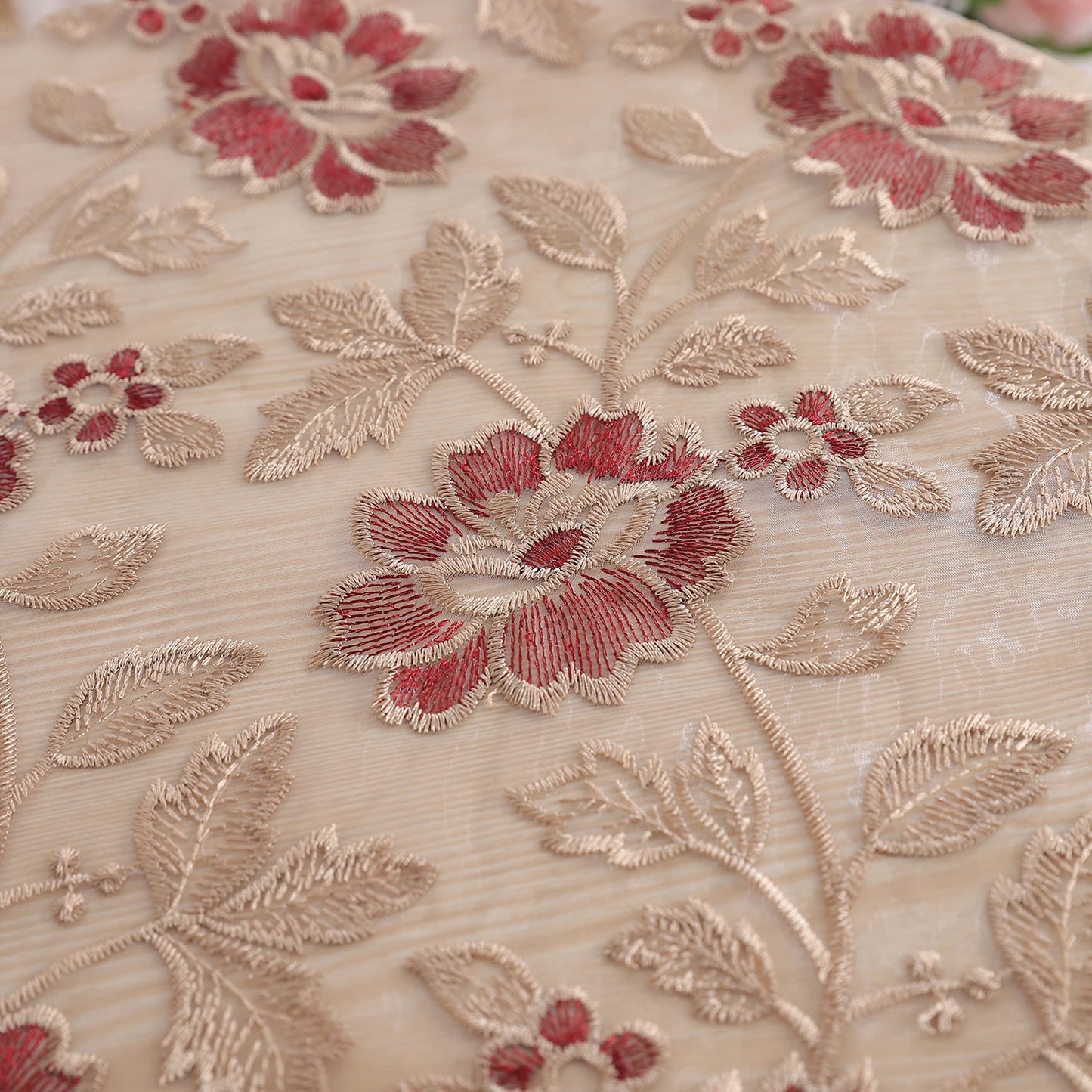 Battilo Luxury Embroidered Lace Tablecloth | Dining & Wedding