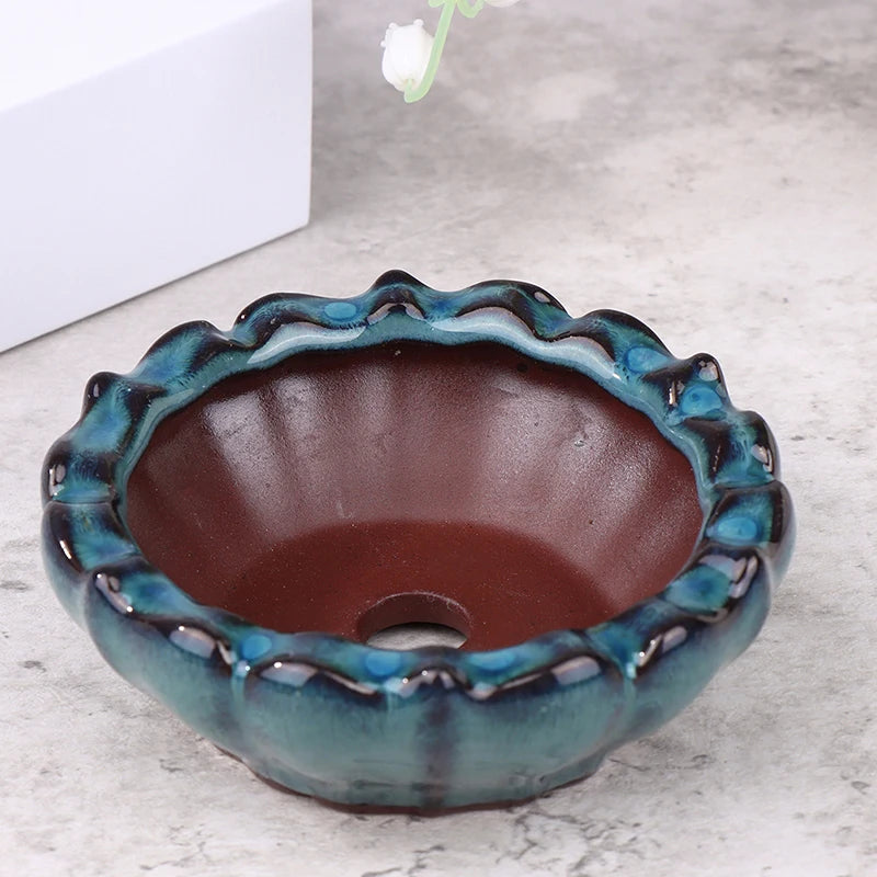 1 Piece 10*3.4cm Purple Sand Flower Pot With Holes Breathable Plant Home Decoration Ornaments Горшки Для Бонсай С Отверстиями Peaceful Pleasures Health and Wellness