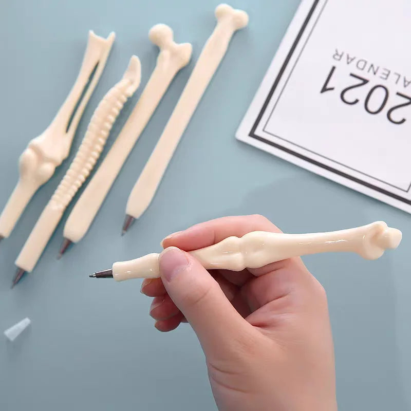 Funny Ballpoint Pen Blue Black Ink Creative Design Simulated Bone