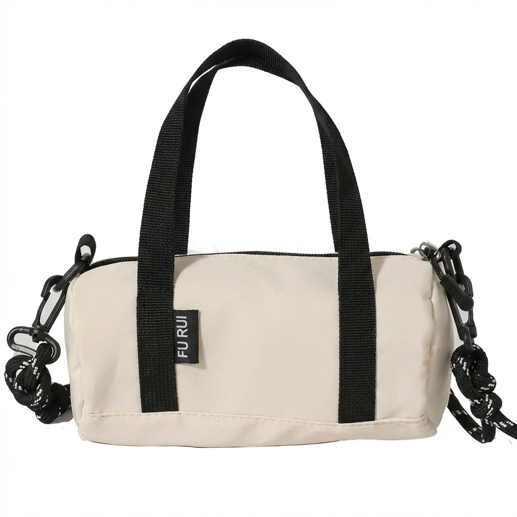 Nylon Handheld Crossbody Bag Unisex Compact And Versatile For Daily Use Peaceful Pleasures Health and Wellness WHITE