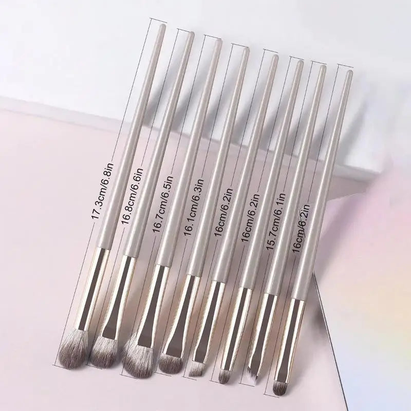8pcs Eye Makeup Brushes Set Detail Eyeshadow Brush Makeup Brush Ultra Soft Eyeshadow Eyeliner Makeup Tool Peaceful Pleasures Health and Wellness onesize