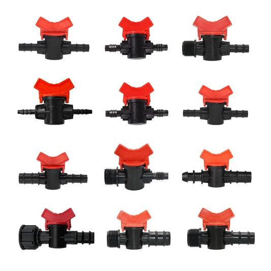 Connectors With 1/2 3/4 Inch Thread Drip Irrigation System Fitting 4/8/10/12/16/20/25mm Hose Barbed Mini Valve Garden Tap Barb Peaceful Pleasures Health and Wellness