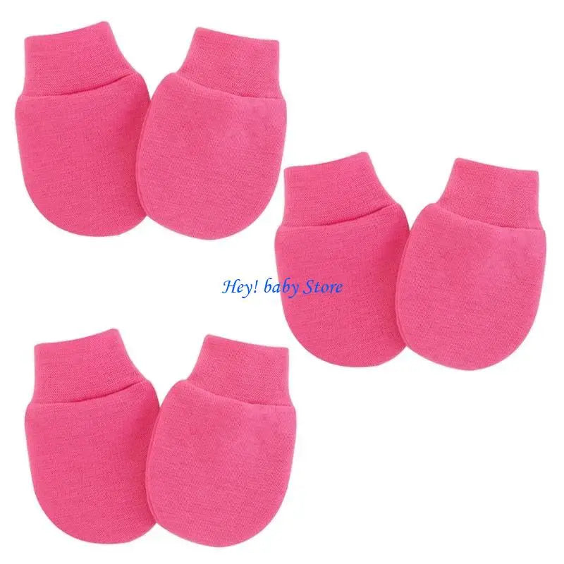 Baby Anti-Scratch Mittens | Newborn Face Protection Gloves 3-Pack