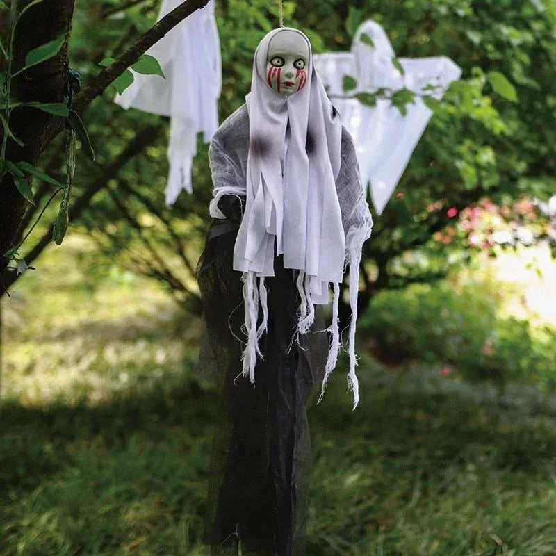 Halloween Hanging Ghost Skeleton Gauze Props – 1/2/4 Pack