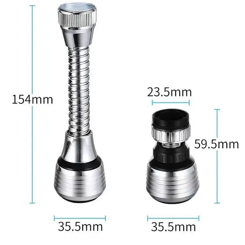 360° Rotating Kitchen Faucet Aerator | Dual Spray Water Saver