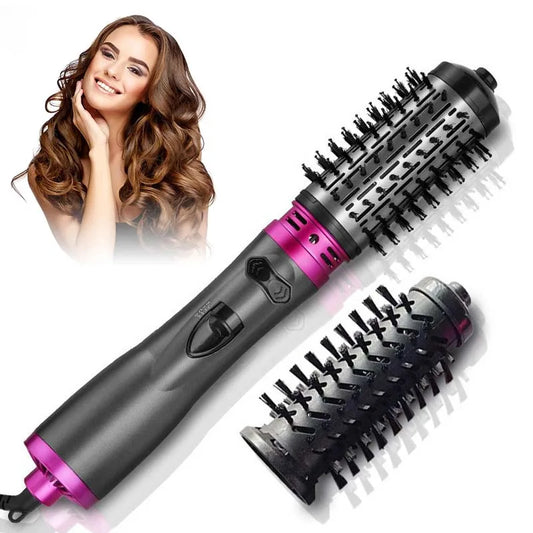 Multifunctional 3 In 1 Hot Air Brush Automatic Rotating Curler Round Rotating Rotating Hair Brush Hot Air Dryer Volumizer Styler Peaceful Pleasures Health and Wellness