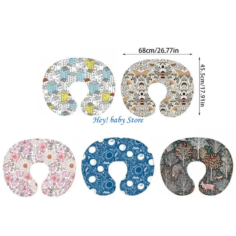 Breastfeeding Pillow Cover – Soft Print Nursing Slipcover