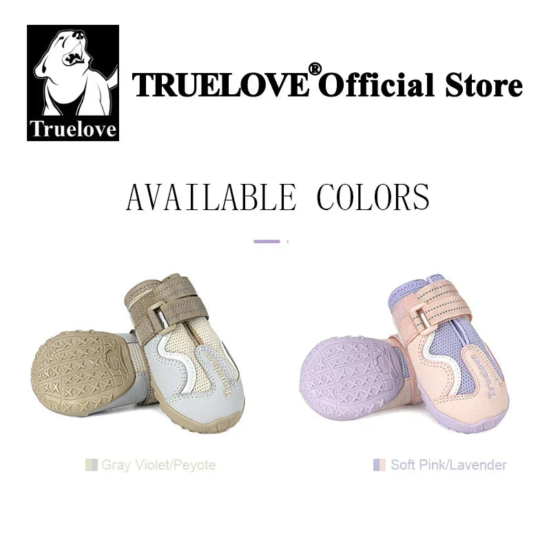 Truelove Breathable Dog Shoes with TPR Sole Flexible Protectable Soft Outsole Classic Outdoor Dog Boots All Breed 4Pcs TLS3962 Peaceful Pleasures Health and Wellness