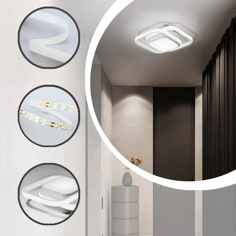 RUNTOIN 22W Modern LED Ceiling Light | Hallway & Balcony Lamp