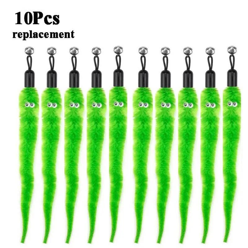 Plush Worm Cat Toy Replacement Heads | Cat Wand Accessories
