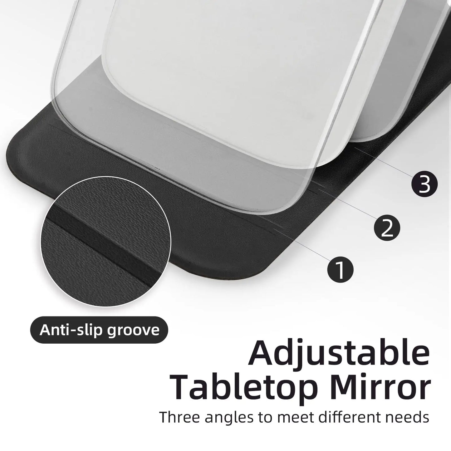 Small Makeup Mirror Portable Folding Girls' Touch-up Mirror Creative High-definition Desktop Standing Mini Portable Small Mirror Peaceful Pleasures Health and Wellness