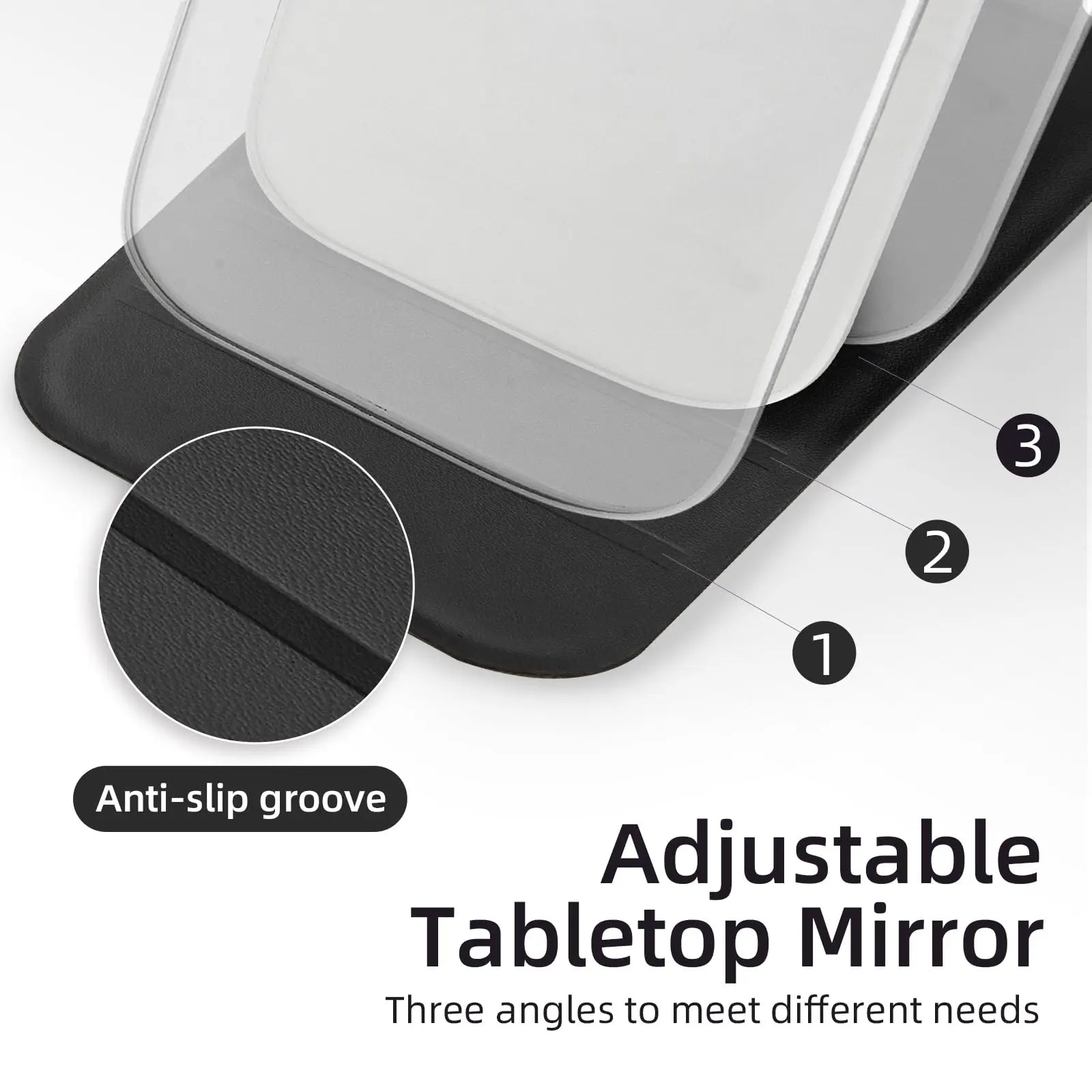Small Makeup Mirror Portable Folding Girls' Touch-up Mirror Creative High-definition Desktop Standing Mini Portable Small Mirror Peaceful Pleasures Health and Wellness