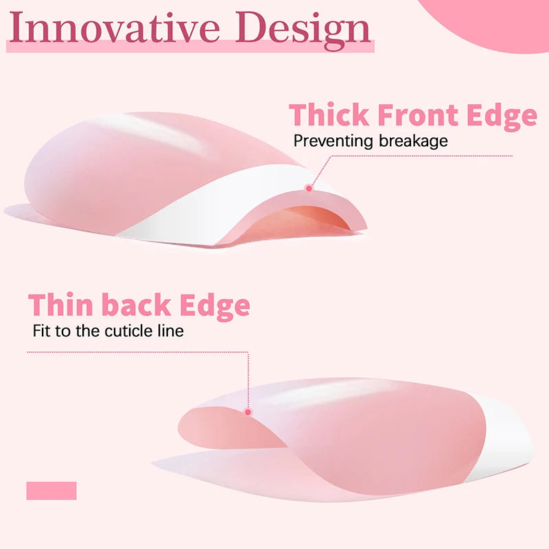 120pcs/box Nude Pink Matte French Press On Nails 12sizes Extra Long Square Full Cover Soft Gel False Nail Tips Nail Extension Peaceful Pleasures Health and Wellness
