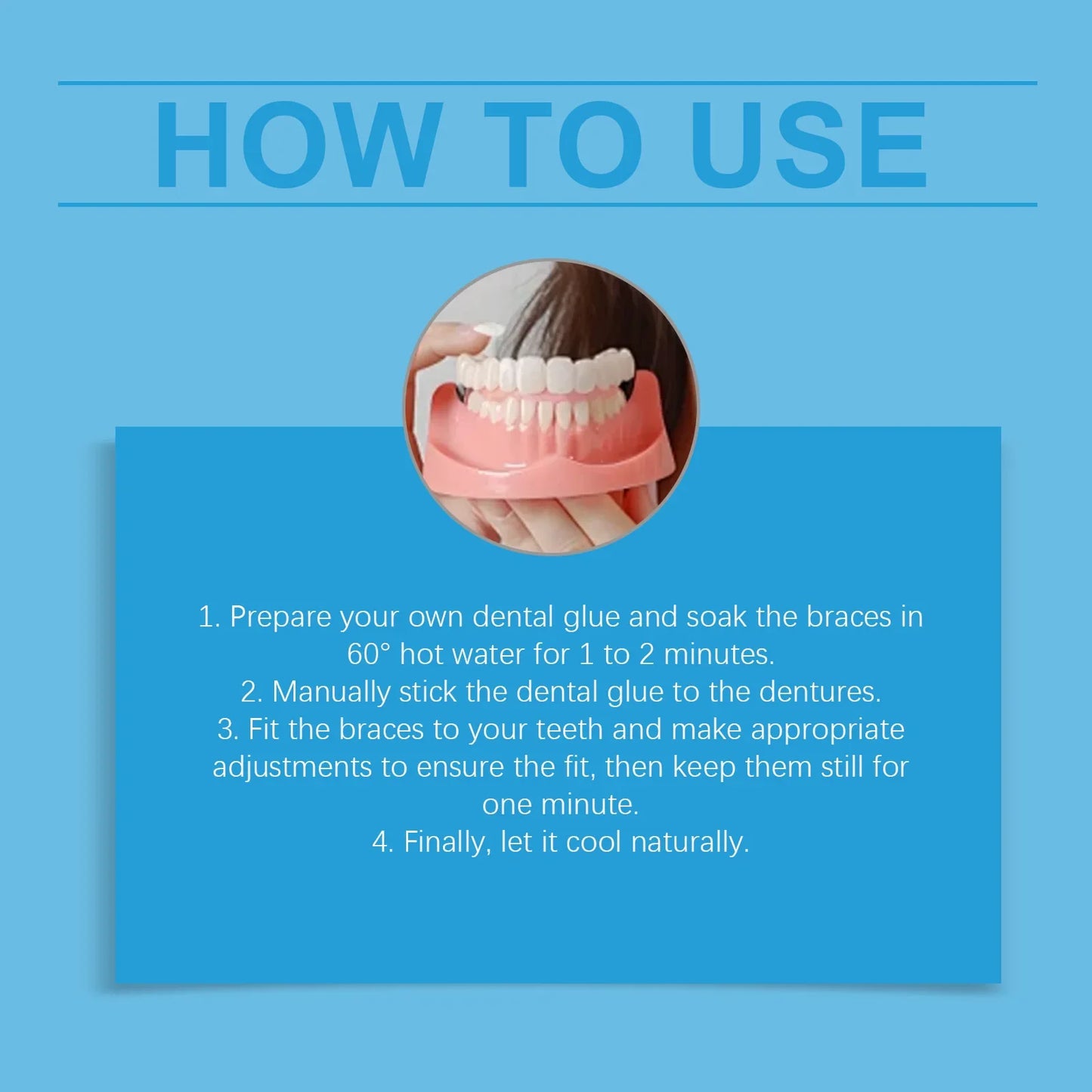 Oralhoe Silicone Snap-On Denture Kit – Upper & Lower Soft Fit