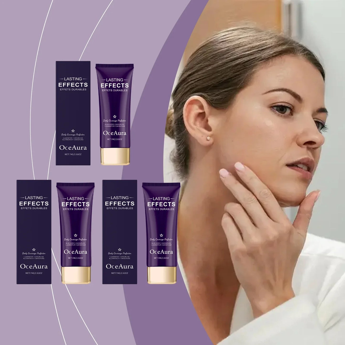 OceAura Lightweight Concealer & Foundation Cream – Full Coverage