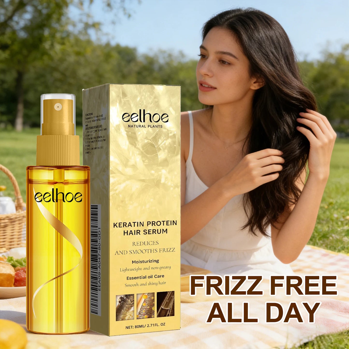 Keratin Protein Hair Serum Nourishing Repairing Damaged Hair Improve Gloss Reduce Hair Frizz Refreshing Hairdressing Oil Essence Peaceful Pleasures Health and Wellness