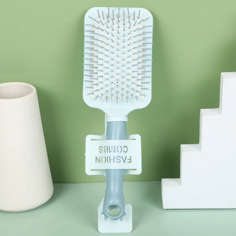 1-4pcs Creative Multi-Style ABS Air Cushion Comb Fashionable Hair Smoothing Square Massage Scalp Massage Hairdressing Comb Peaceful Pleasures Health and Wellness Blue